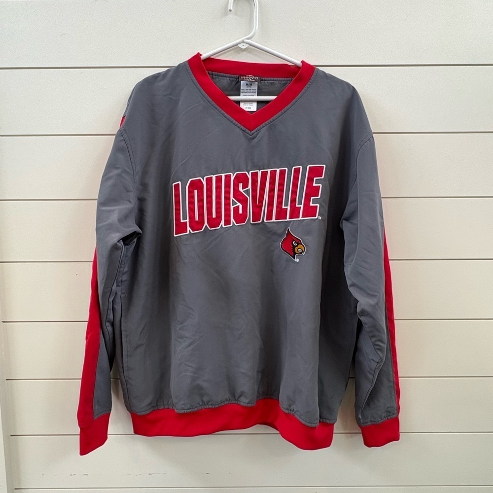 Knights Apparel Gray and Red Louisville Men's Shirt